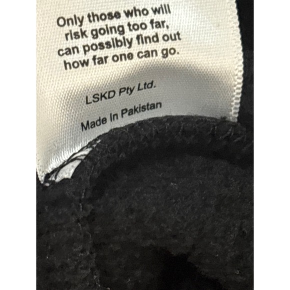LSDKD Black Crewneck Cropped Sweatshirt Long Sleeve Casual Size S - Picture 6 of 7